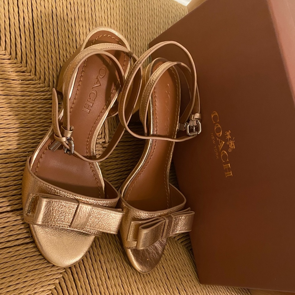 Coach block heeled sandals